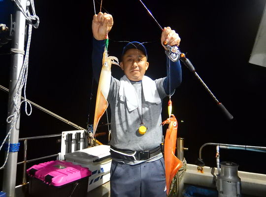 渡船よしだ屋／’２３年９月１４日（木）　夜イカメタル船の釣果①