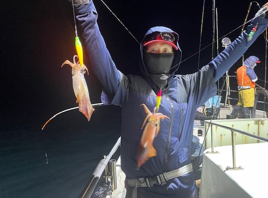 渡船よしだ屋／’２４年７月３１日　夜イカ釣りの釣果①