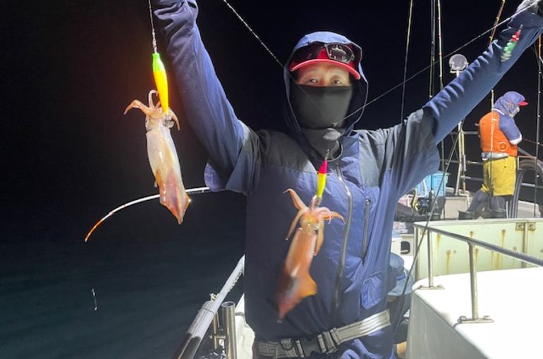 渡船よしだ屋／’２４年７月３１日　夜イカ釣りの釣果①