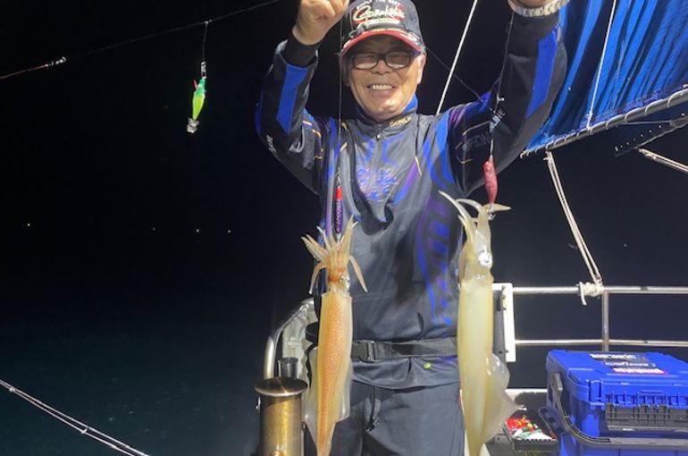 渡船よしだ屋／’２４年８月１日（木）　夜イカ釣りの釣果①