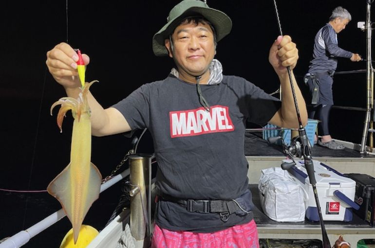 渡船よしだ屋／’２４年８月２日（金）　夜イカ釣りの釣果①