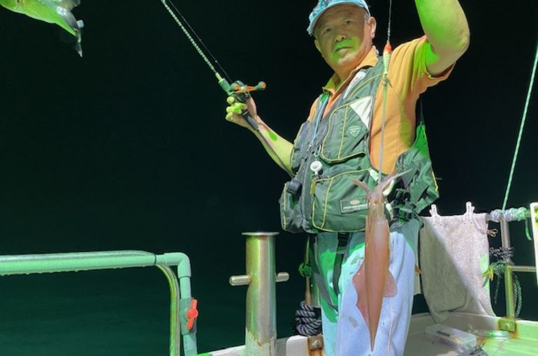 渡船よしだ屋／８月５日（月）　夜イカ釣りの釣果①