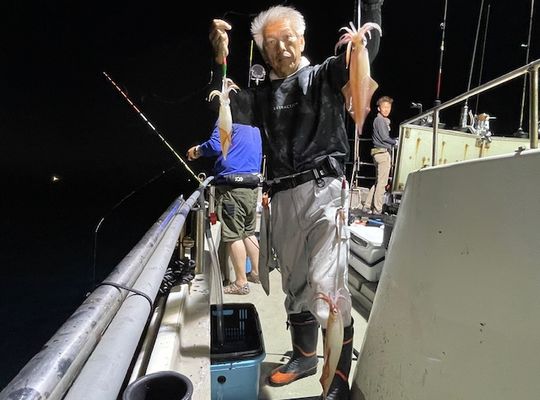渡船よしだ屋／’２４年８月１０日（土）　夜イカ釣りの釣果①