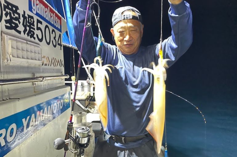 渡船よしだ屋／’２４年８月１２日（月）　夜イカ釣りの釣果①