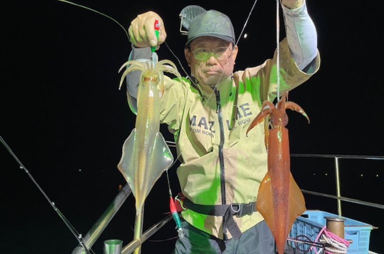 渡船よしだ屋／’２４年８月１３日（火）　夜イカ釣りの釣果①