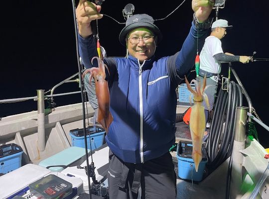 渡船よしだ屋／’２４年８月１５日（木）　夜イカ釣りの釣果①