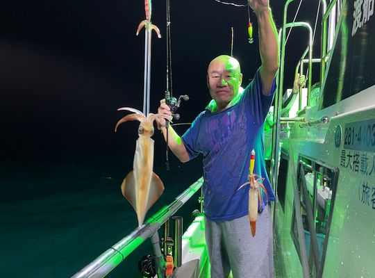 渡船よしだ屋／’２４年９月１日（日）　夜イカ釣りの釣果①