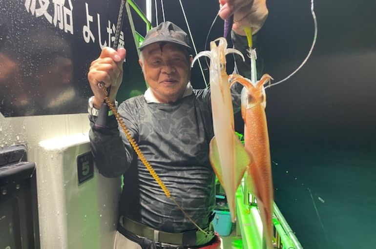渡船よしだ屋／’２４年９月２６日（木）　夜イカ釣りの釣果①