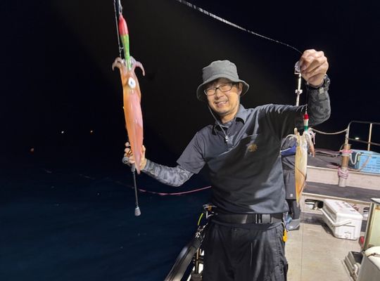渡船よしだ屋／’２５年７月２６日（土）　夜イカ釣り船の釣果①