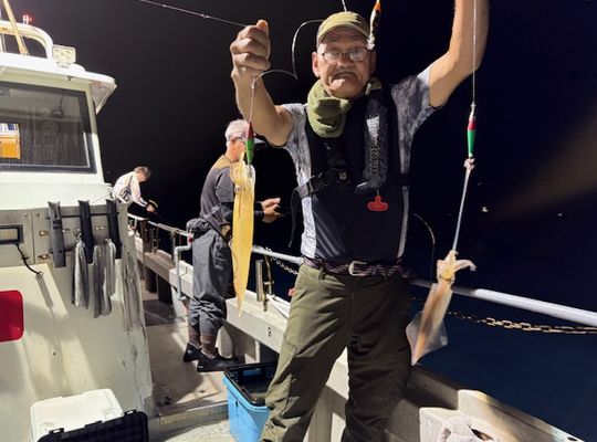 渡船よしだ屋／’２５年７月２７日（日）　夜イカ釣りの釣果①