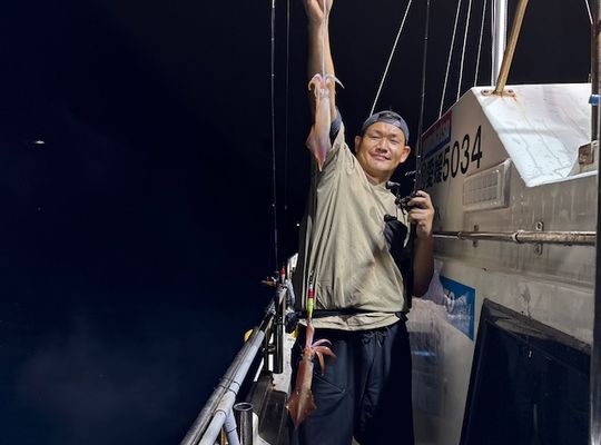 渡船よしだ屋／’２５年７月２８日（月）　夜イカ釣り船の釣果①