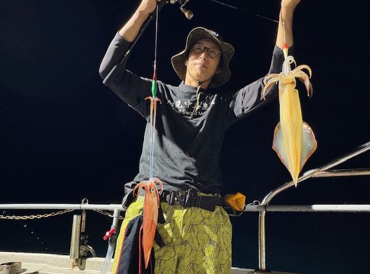 渡船よしだ屋／’２５年８月１４日（木）　夜イカ釣り船の釣果①