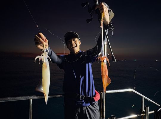 渡船よしだ屋／’２５年８月１５日（金）　夜イカ釣り船の釣果①