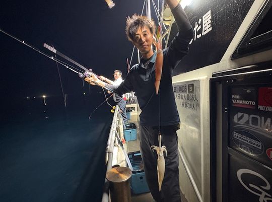 渡船よしだ屋／’２５年８月２８日（木）　夜イカ釣り船の釣果①