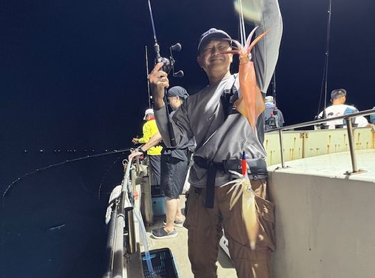 渡船よしだ屋／’２５年９月１日（月）　夜イカ釣り船の釣果①