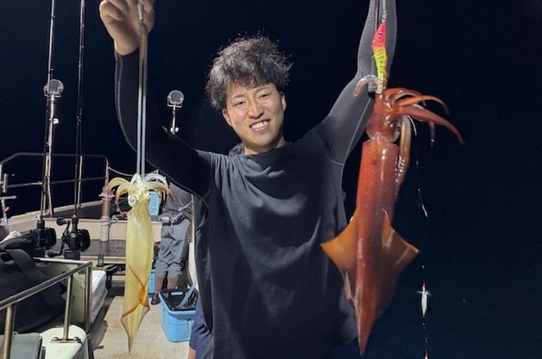 渡船よしだ屋／’２５年９月２日（火）　夜イカ釣り船の釣果①