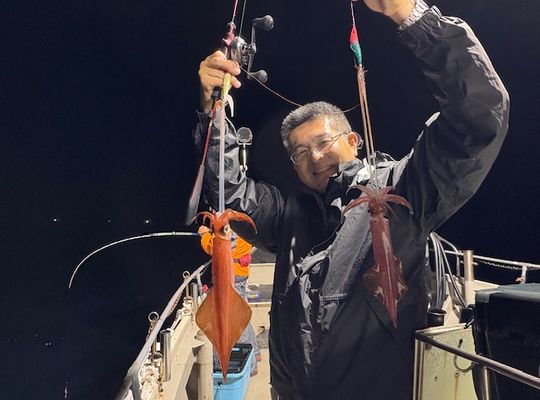 渡船よしだ屋／’２５年９月３日（水）　夜イカ釣り船の釣果①