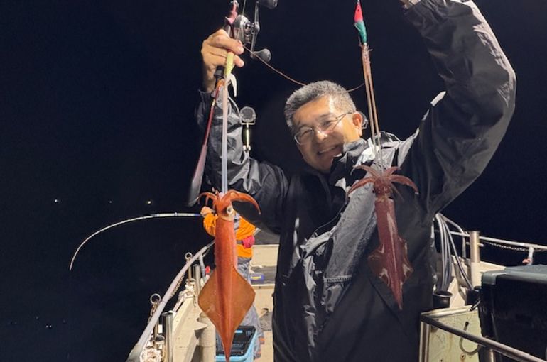 渡船よしだ屋／’２５年９月３日（水）　夜イカ釣り船の釣果①