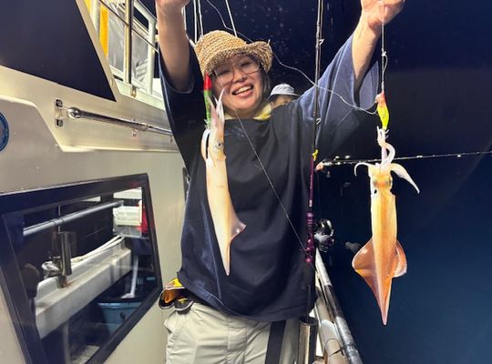 渡船よしだ屋／’２５年９月６日（土）　夜イカ釣り船の釣果①