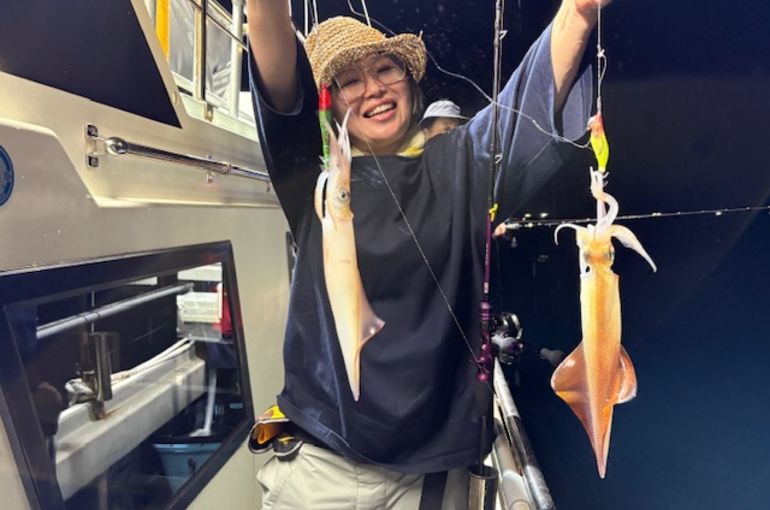 渡船よしだ屋／’２５年９月６日（土）　夜イカ釣り船の釣果①