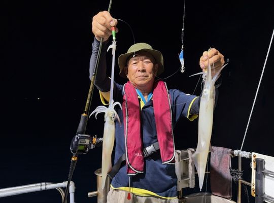 渡船よしだ屋／’２５年９月７日（日）　夜イカ釣り船の釣果①