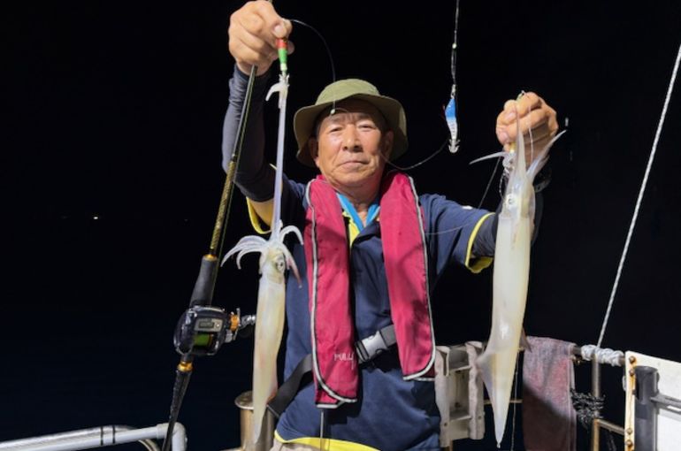 渡船よしだ屋／’２５年９月７日（日）　夜イカ釣り船の釣果①