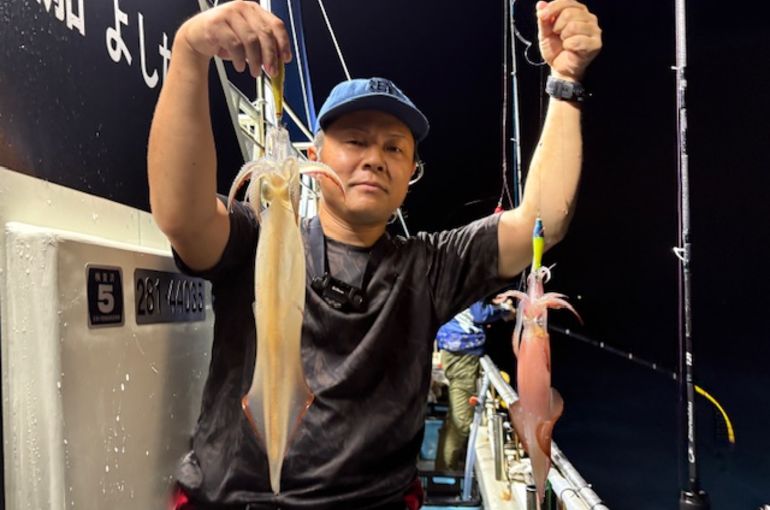 渡船よしだ屋／’２５年９月１３日（土）　夜イカ釣り船の釣果①