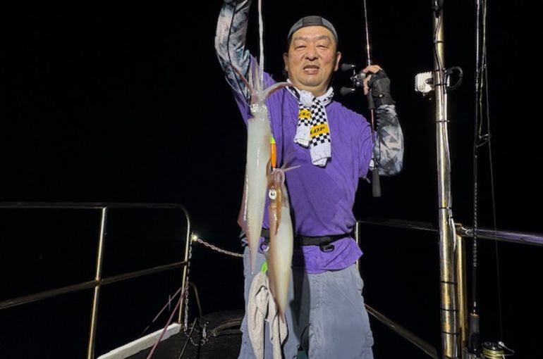 渡船よしだ屋／’２５年９月１４日（日）　夜イカ釣り船の釣果①