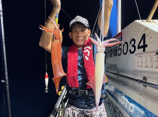 渡船よしだ屋／’２５年９月１８日（木）　夜イカ釣り船の釣果①