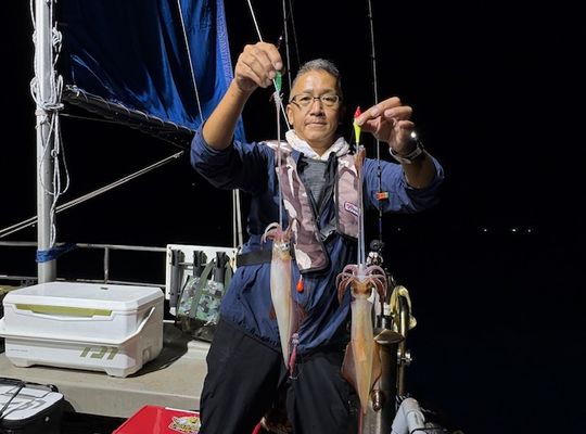 渡船よしだ屋／’２５年９月２７日（土）　夜イカ釣りの釣果①