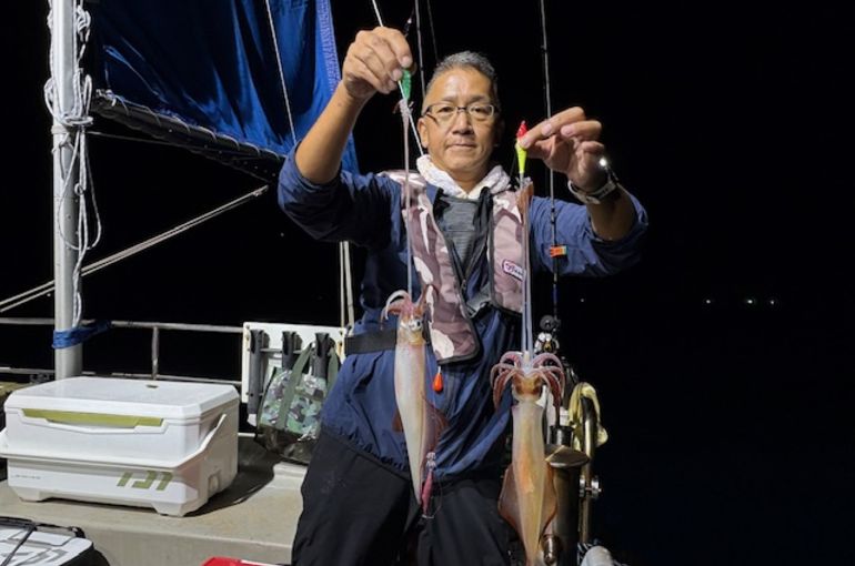 渡船よしだ屋／’２５年９月２７日（土）　夜イカ釣りの釣果①