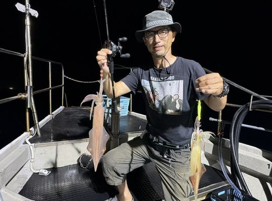 渡船よしだ屋／’２６年７月１４日（火）　夜イカ釣りの釣果①