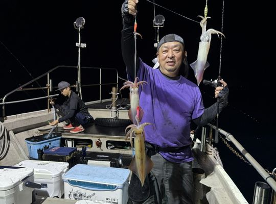 渡船よしだ屋／’２６年７月１８日（土）　夜イカ釣りの釣果①