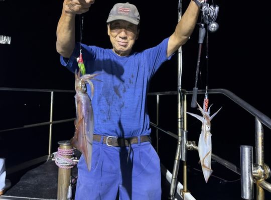 渡船よしだ屋／’２６年７月３１日（金）　夜イカ釣りの釣果①