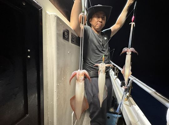 渡船よしだ屋／’２６年８月２８日（金）　夜イカ釣りの釣果①