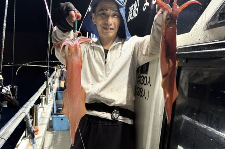 渡船よしだ屋／’２６年８月２９日（土）　夜イカ釣りの釣果①