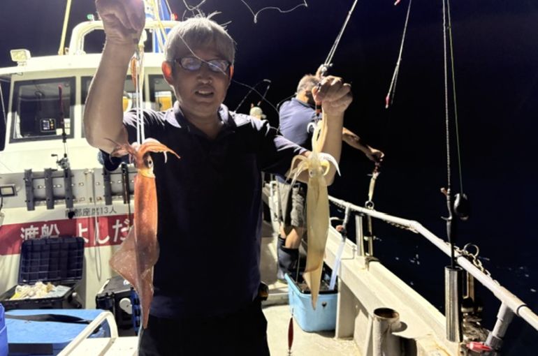 渡船よしだ屋／’２６年９月２日（水）　夜イカ船釣りの釣果①