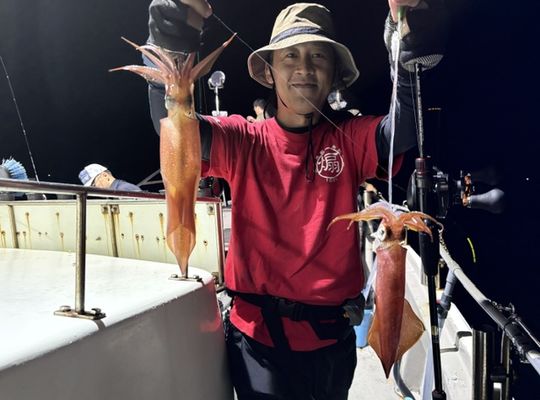 渡船よしだ屋／’２６年９月１２日（土）　夜イカ船釣りの釣果①