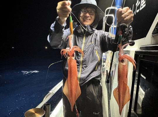 渡船よしだ屋／’２６年９月１５日（火）　夜イカ船釣りの釣果①