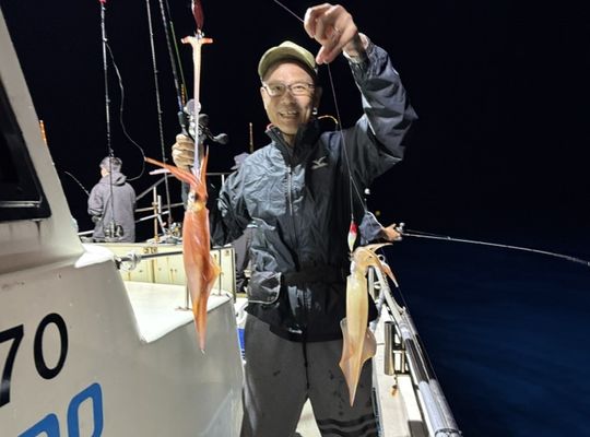 渡船よしだ屋／’２６年９月１6日（水）　夜イカ船釣りの釣果①