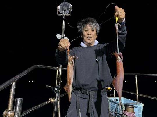 渡船よしだ屋／’２６年９月１７日（木）　夜イカ船釣りの釣果①