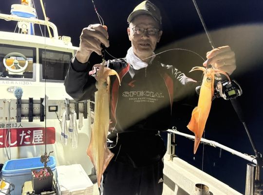 渡船よしだ屋／’２６年９月２３日（水）　夜イカ船釣りの釣果①